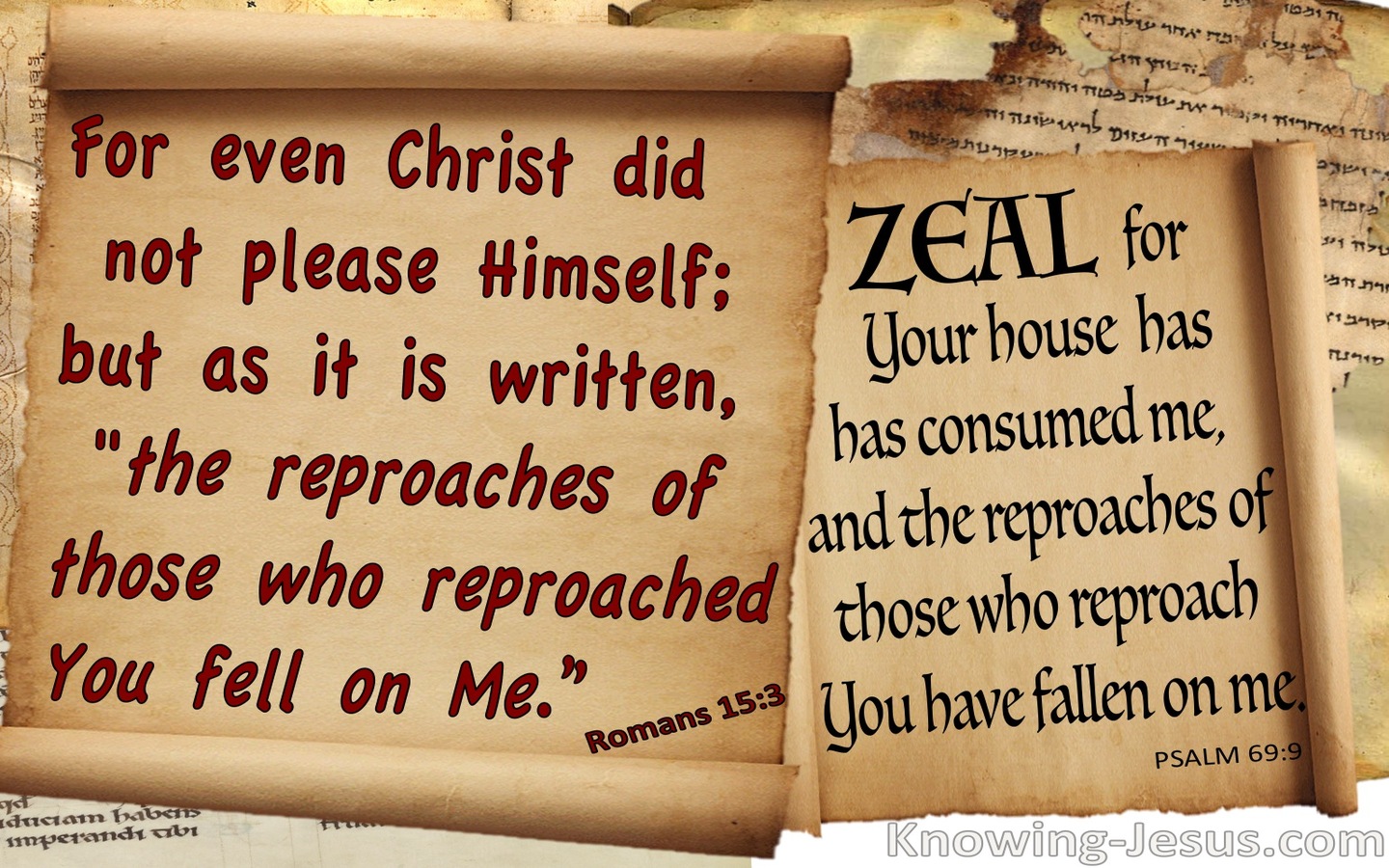 Romans 15:3 Those Who Reproach You Reproached Me (beige) 